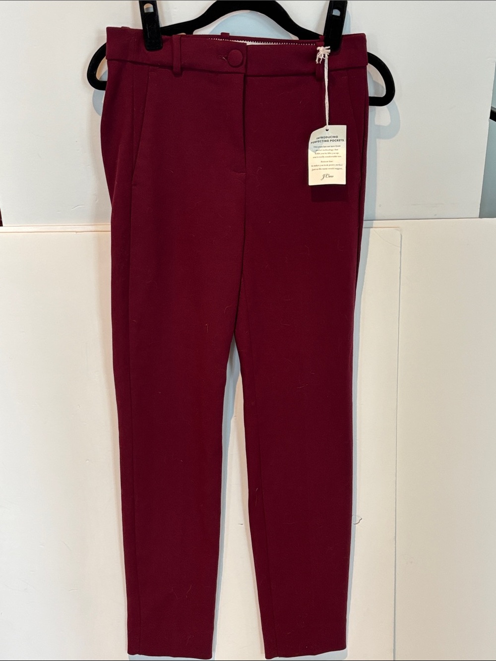 J. Crew Women's Burgundy Tapered Trousers